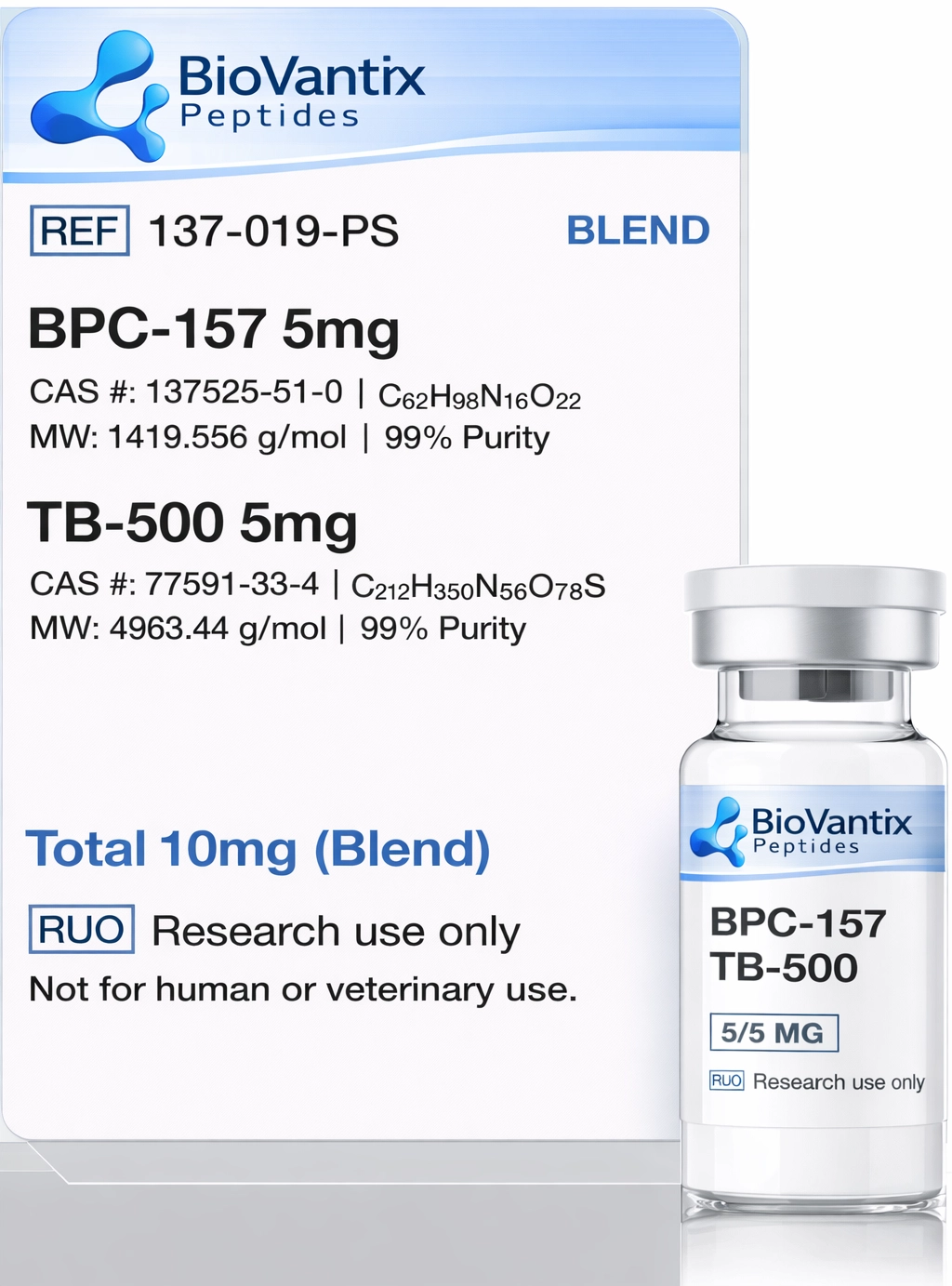 BPC-157, TB-500, KPV, GHK-Cu 80mg (Klow Blend)